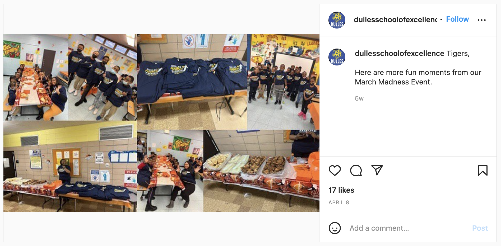 Dulles School of Excellence Tiger Store where students spend LiveSchool points