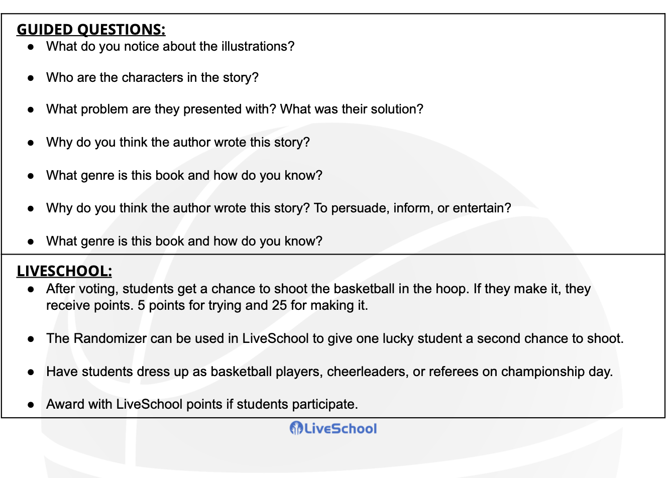 Free March Madness Lesson Plan